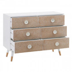 Chest of drawers KLEE Natural Pine White 100 x 40 x 80 cm