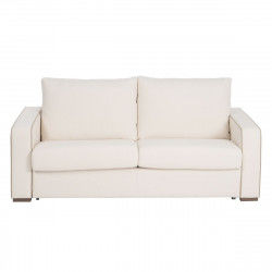 Divano 195 x 95 x 88 cm Tessuto Sintetico Crema