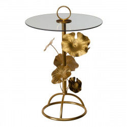 Beistelltisch 50 x 50 x 64 cm Kristall Gold Metall