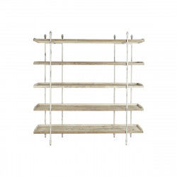 Étagère DKD Home Decor Blanc Naturel Métal Sapin Bois d'épicéa 40 % Métal 190...