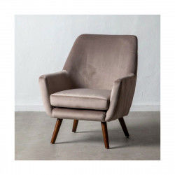 Fauteuil 73 x 79 x 87 cm Tissu Synthétique Bois Taupe