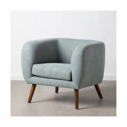 Armchair 81 x 73 x 70 cm Synthetic Fabric Blue Wood