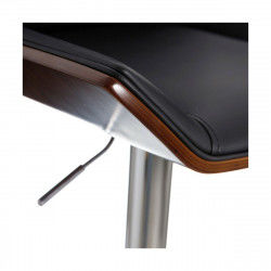 Stool 53 x 50 x 96 cm Black Brown Synthetic Leather