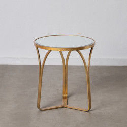 Beistelltisch 53,5 x 53,5 x 59 cm Kristall Gold Metall