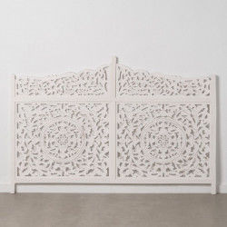 Headboard 180 x 123 cm Wood White DMF