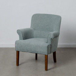 Armchair 77 x 64 x 88 cm Synthetic Fabric Blue Wood