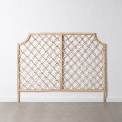 Testiera del Letto 160 x 3 x 125 cm Naturale Rattan