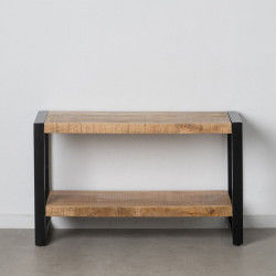 Table d'appoint MANGO 100 x 40 x 60 cm Naturel Noir Bois Fer