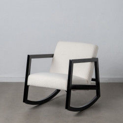 Rocking Chair 60 x 83 x 72 cm Black Rubber wood