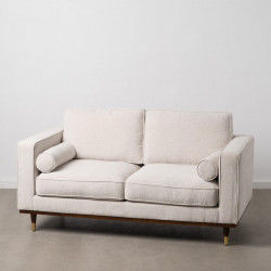 Sofa 172 x 89 x 91 cm Synthetisch materiaal Beige Hout