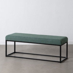 Bench Synthetic Fabric Metal Green 120 x 40 x 45 cm