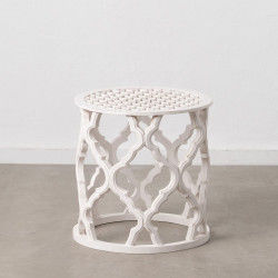 Side table White MDF Wood 50 x 50 x 52 cm DMF