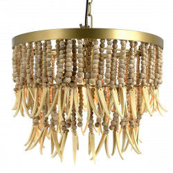 Ceiling Light 40 x 40 x 29 cm Natural Metal Wood