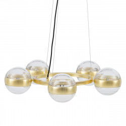 Ceiling Light 66 x 15 x 120 cm Crystal Golden Iron Ø 15 cm