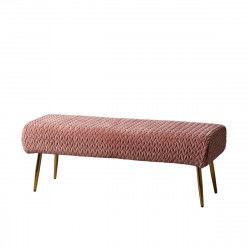 Hocker 111 x 44 x 41,5 cm synthetische Stoffe Rosa Metall