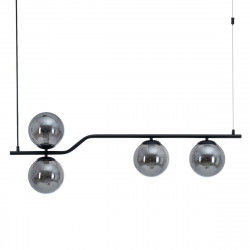 Ceiling Light 100 x 15 x 30 cm Crystal Black Metal