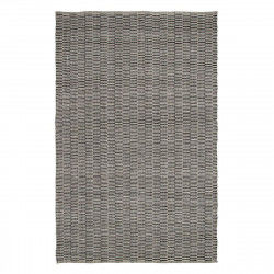 Tapis Tissu Synthétique Noir Crème 160 x 230 cm