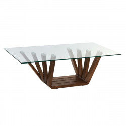 Centre Table DKD Home Decor Crystal Walnut Aluminium 130 x 70 x 42 cm