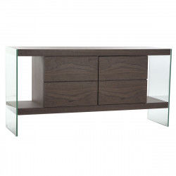 Dientafel DKD Home Decor Kristal Bruin Transparant Walnoot 160 x 45 x 80 cm...