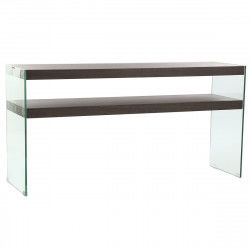 Console DKD Home Decor Brown Transparent Crystal Walnut MDF Wood 160 x 45 x...