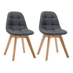 Dining Chair Anya 44 x 50 x 84 cm Dark grey (2 Units)