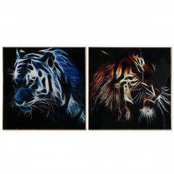 Bild DKD Home Decor Tiger 80 x 3 x 80 cm Moderne (2 Stück)