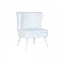 Armchair DKD Home Decor 73 x 67 x 85 cm Blue Wood White