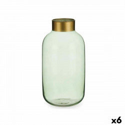 Vaas Groen Gouden Glas 14,5 x 29,5 x 14,5 cm (6 Stuks)