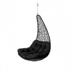 Sillón de jardín colgante Dido Negro Ratán 82 x 84 x 132 cm