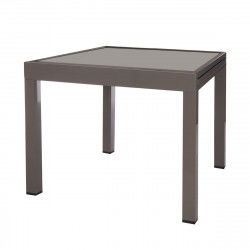 Dining Table Stella Aluminium Tempered Glass 90 x 90 x 74 cm