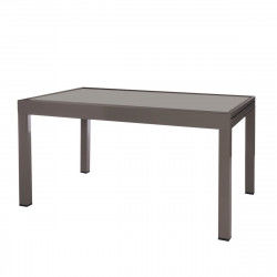 Dining Table Stella Aluminium Tempered Glass 135 x 90 x 74 cm