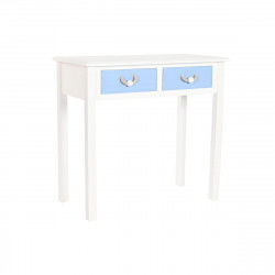 Consola DKD Home Decor Blanco Marrón Azul cielo Azul marino Cuerda Madera MDF...