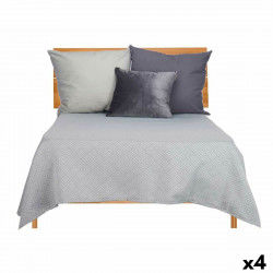 Sprei 240 x 260 cm Geometrisch Grijs (4 Stuks)