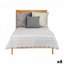 Omkeerbare sprei 240 x 260 cm Wit Grijs (6 Stuks)