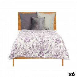 Omkeerbare sprei 240 x 260 cm Wit Paars (6 Stuks)