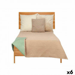 Colcha Reversible 240 x 260 cm Verde Beige (6 Unidades)