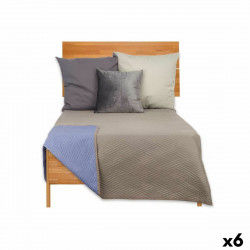 Omkeerbare sprei 180 x 260 cm Blauw Grijs (6 Stuks)