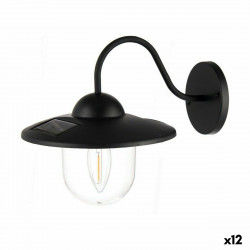 Wandlamp Zonne-energie Lamp Zwart Plastic (12 Stuks)