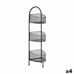 Planken Zwart Metaal 21,2 x 97 x 28,5 cm (4 Stuks)