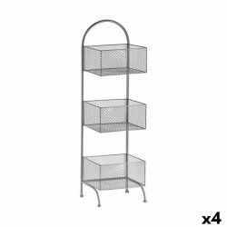 Planken Zilverkleurig Metaal 20 x 99 x 32,5 cm (4 Stuks)