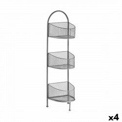 Shelves Silver Metal 21,2 x 97 x 28,5 cm (4 Units)