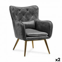 Fauteuil Gris 68 x 92 x 67 cm (2 Unités)