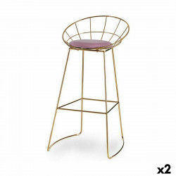 Kruk Roze Gouden Ijzer 51 x 94 x 52 cm (2 Stuks)