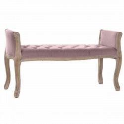 Barhocker DKD Home Decor   Rosa Leinen Kautschukholz (112 x 41 x 61 cm)