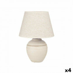 Bureaulamp 40 W Golven Beige Keramisch 33 x 45 x 33 cm (4 Stuks)