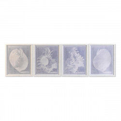 Cadre DKD Home Decor Verre Conque 50 x 2 x 60 cm 50 x 60 x 2,5 cm (4 Pièces)