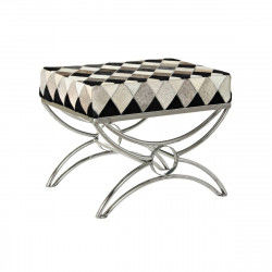 Bench DKD Home Decor   White Brown Black Silver White/Black Steel 53 x 40 x...