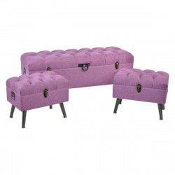 Banquette DKD Home Decor 8424001565399 Multicouleur Fuchsia Métal Bois MDF...