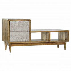 Meubles de télévision DKD Home Decor Crème Naturel Métal Acacia 125 x 41 x 62 cm