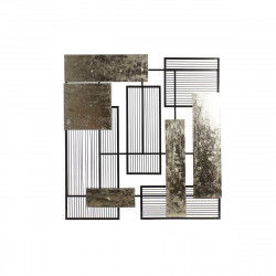 Decoración de Pared DKD Home Decor 89 x 4,5 x 97 cm Abstracto Negro Dorado...